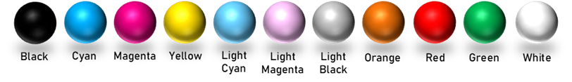 11-Color UltraChrome GS3 Ink Set with Green and Opaque White